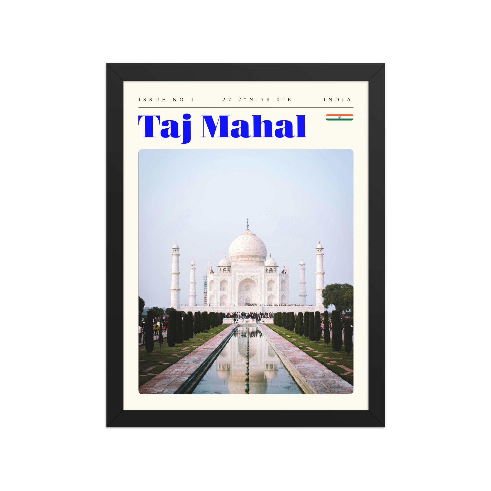 Taj Mahal, India Modern Travel Art