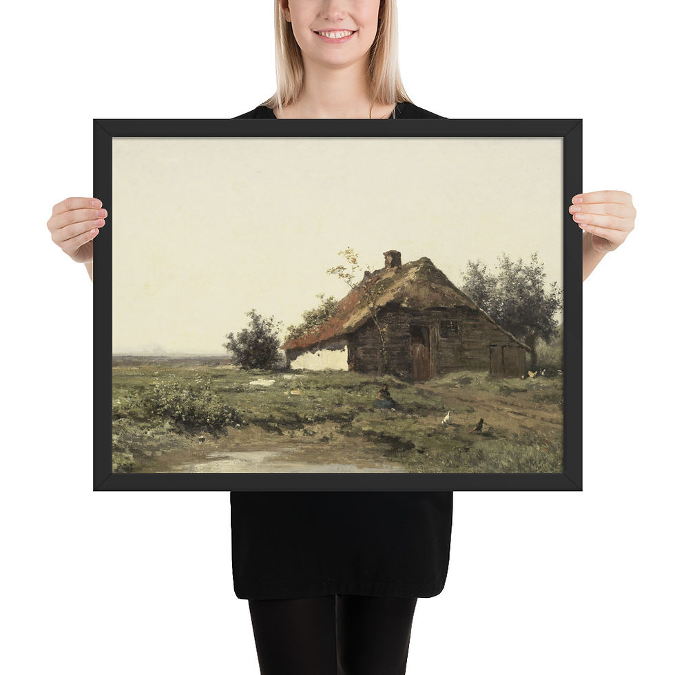 Thumbnail: Thatched Farmhouse Framed Vintage Wall Art