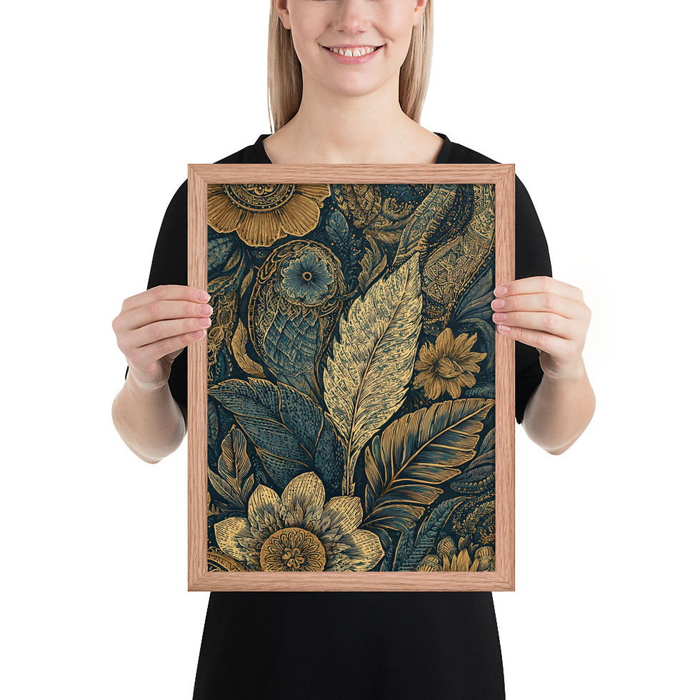 Thumbnail: Framed Earthy Boho Wall Art – Nature Lover's Decor