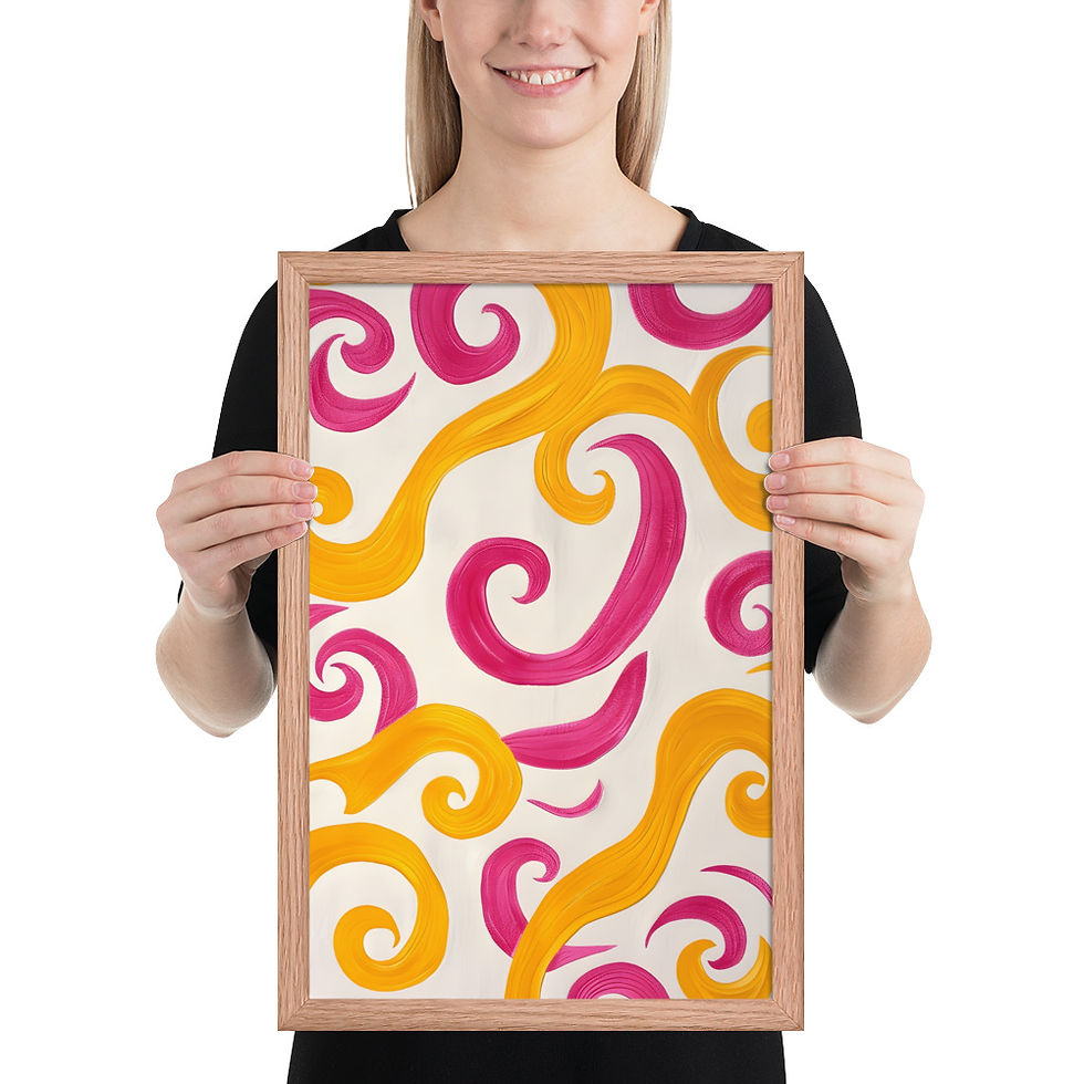 Thumbnail: Artful Maximalist Design - Framed Mixed Media Print