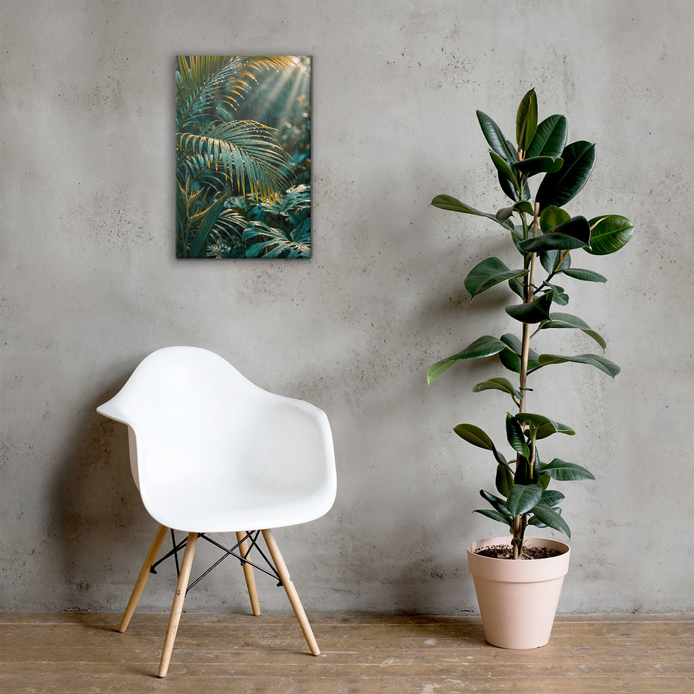 Thumbnail: Tropical Rainforest Palm Canvas Print for Lush Botanical Decor