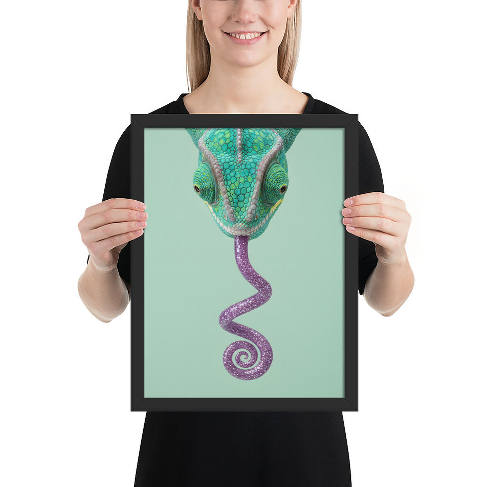 Thumbnail: Inverted Chameleon Wall Art Print
