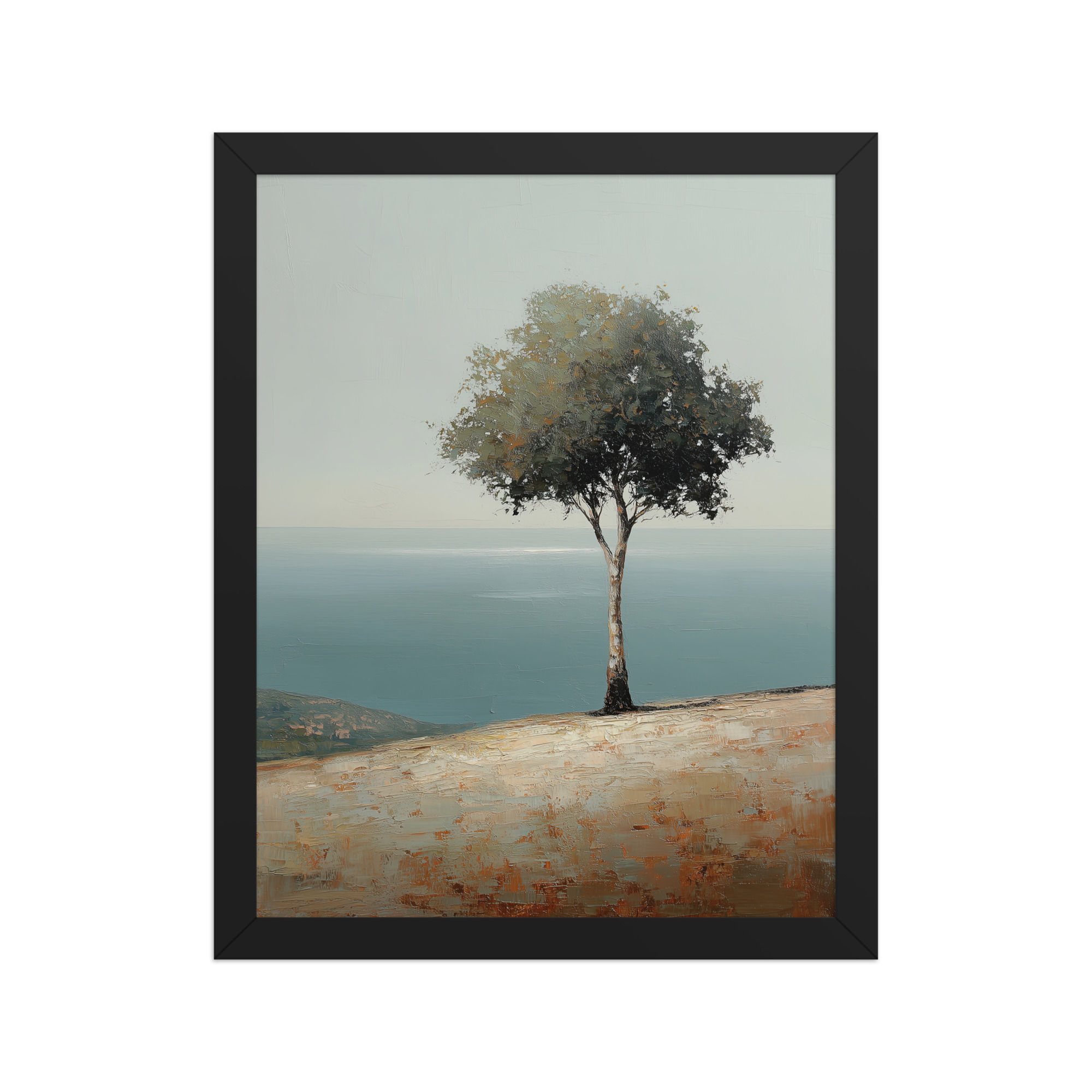 Solitary Grace — Vintage Tree by the Sea
