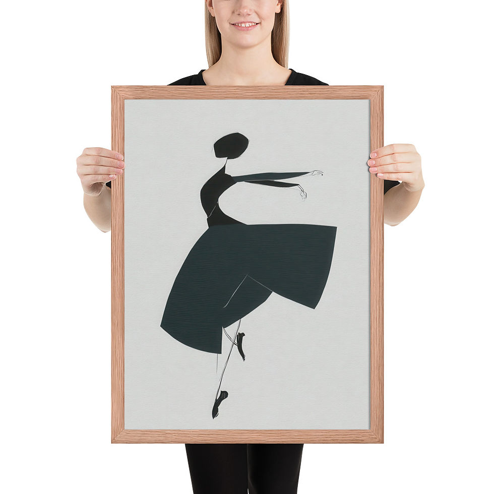 Thumbnail: Woman Dancing Gouache Inspired  Art Print 