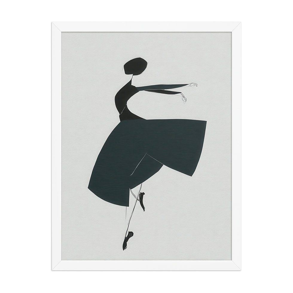 Thumbnail: Woman Dancing Gouache Inspired  Art Print 