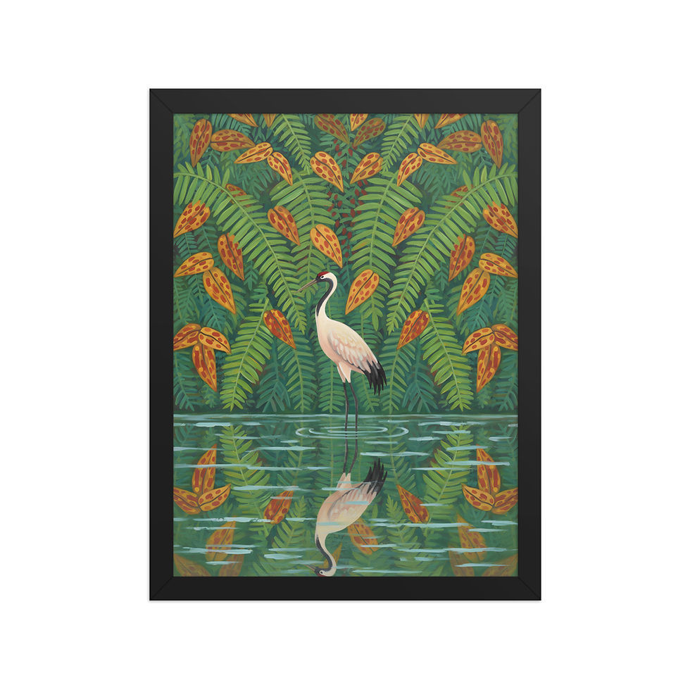 Thumbnail: Dense Undercanopy Crane Nature Art Print