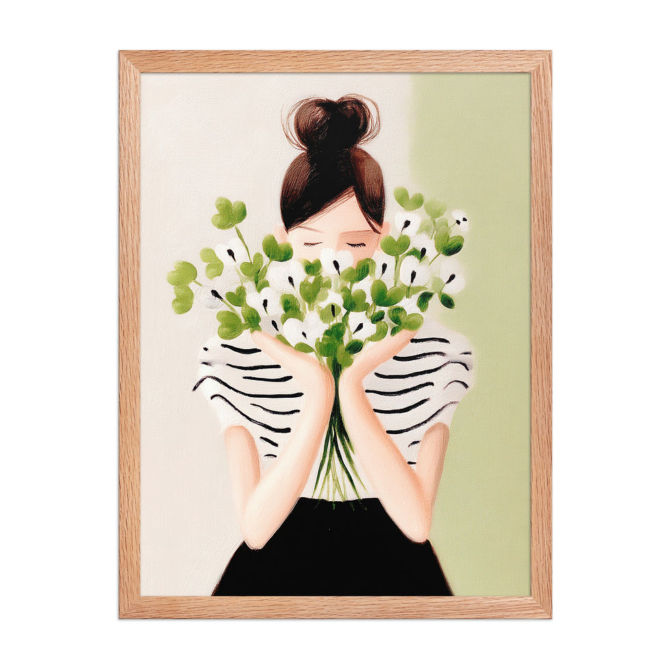 Thumbnail: Eclectic Framed Gouache Art - A Splash of Color