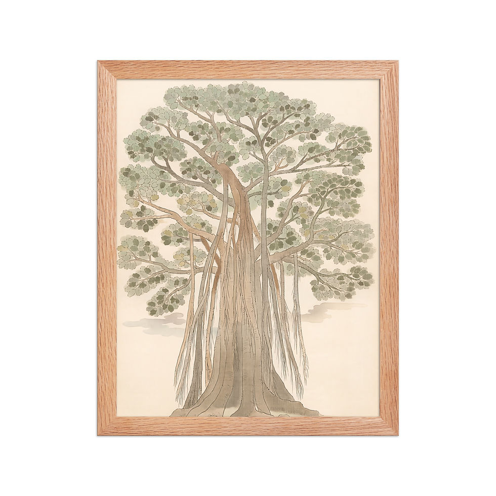 Thumbnail: Abstract Banyan Tree Framed Print