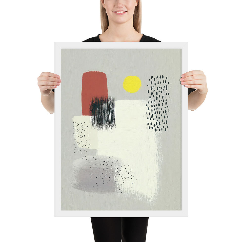 Thumbnail: Patterns Abstract Gouache Inspired Art Print 