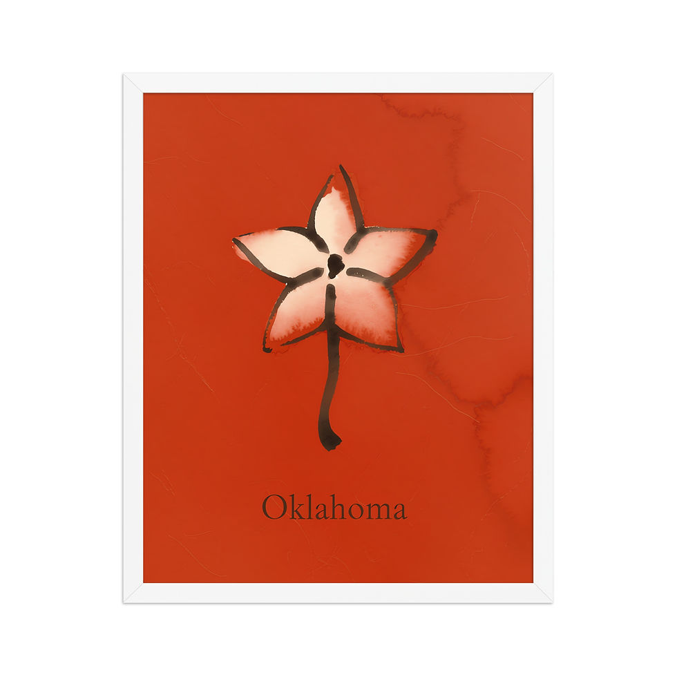 Thumbnail: Oklahoma US State Minimalist Framed Poster