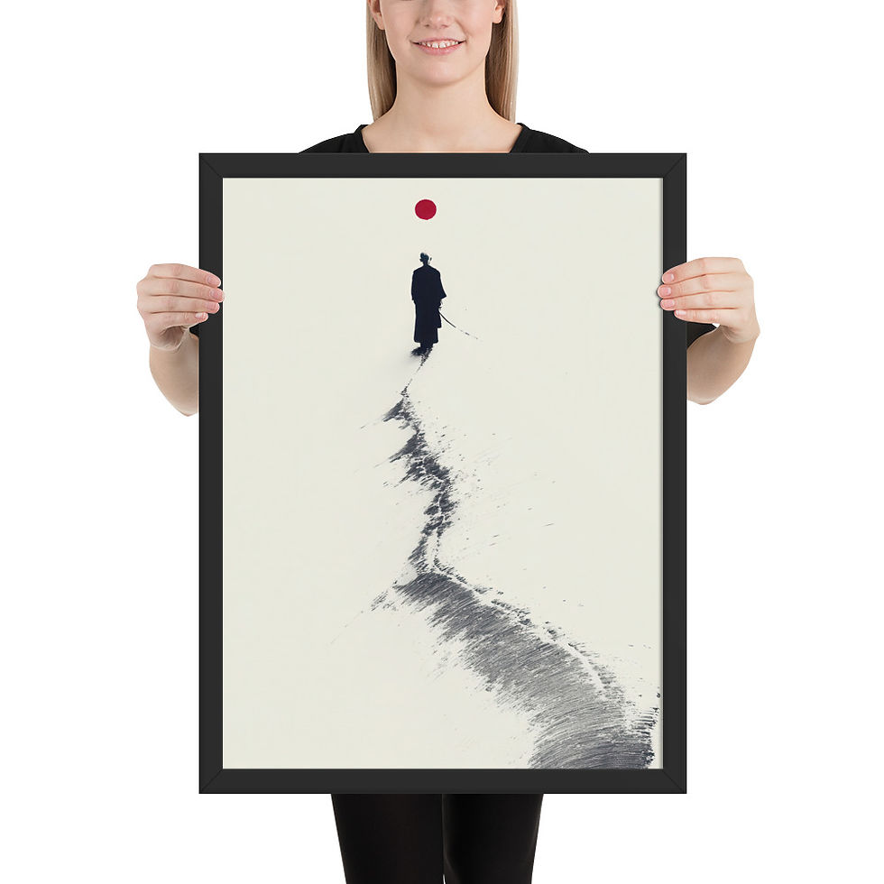 Thumbnail: Japandi Sumei-e Japanese Ink Inspired Print