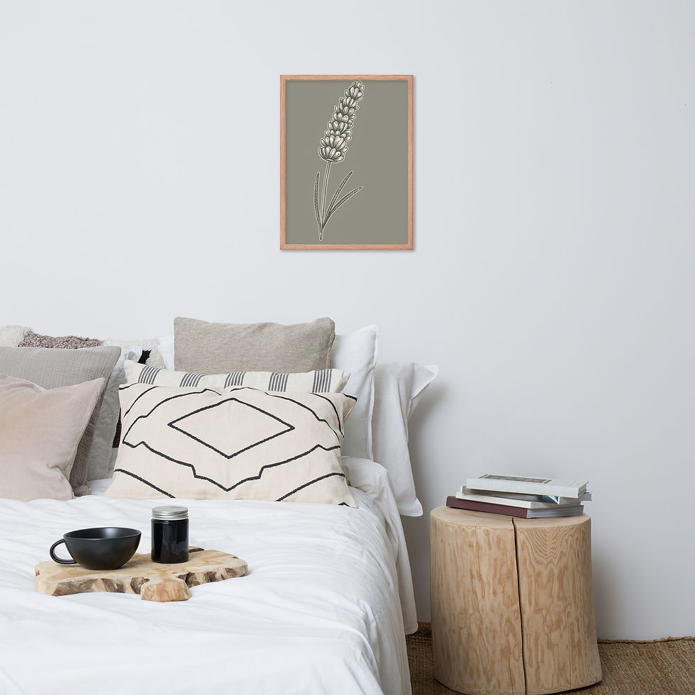 Thumbnail: Minimalist Lavender Stalk Art Print
