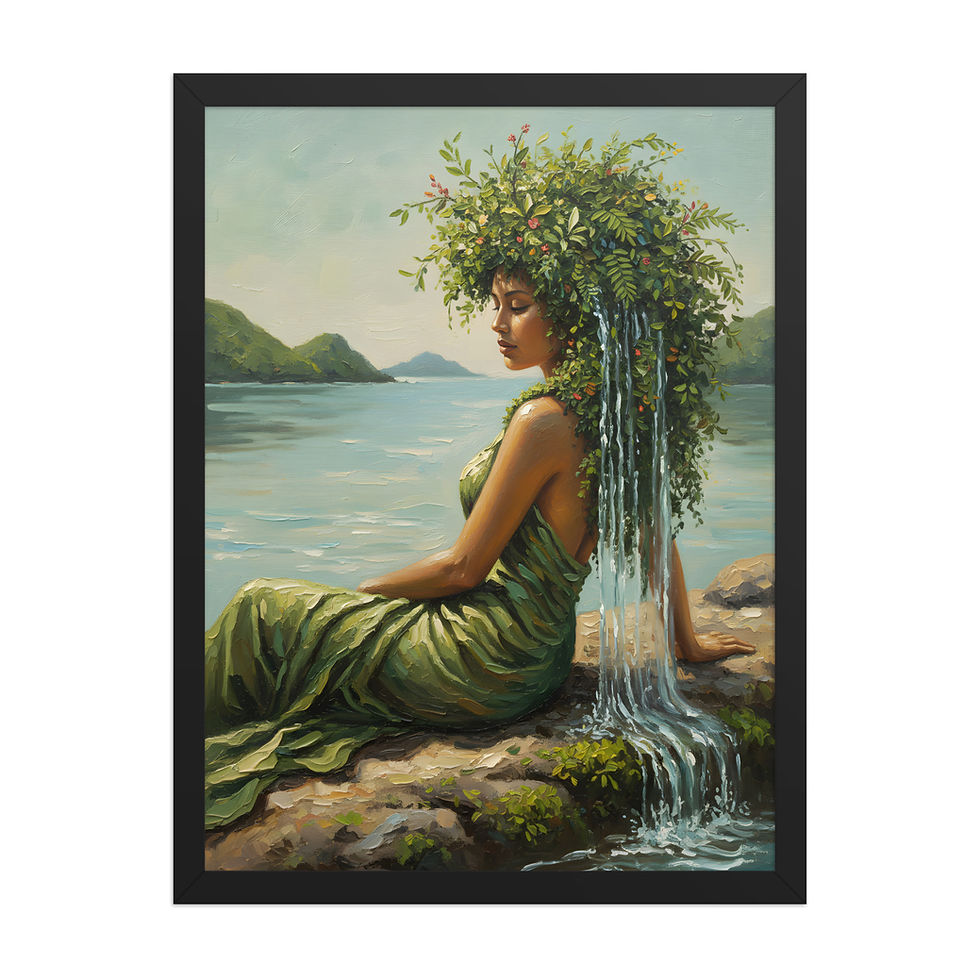 Thumbnail: Lady of the Sea Abstract Art Print