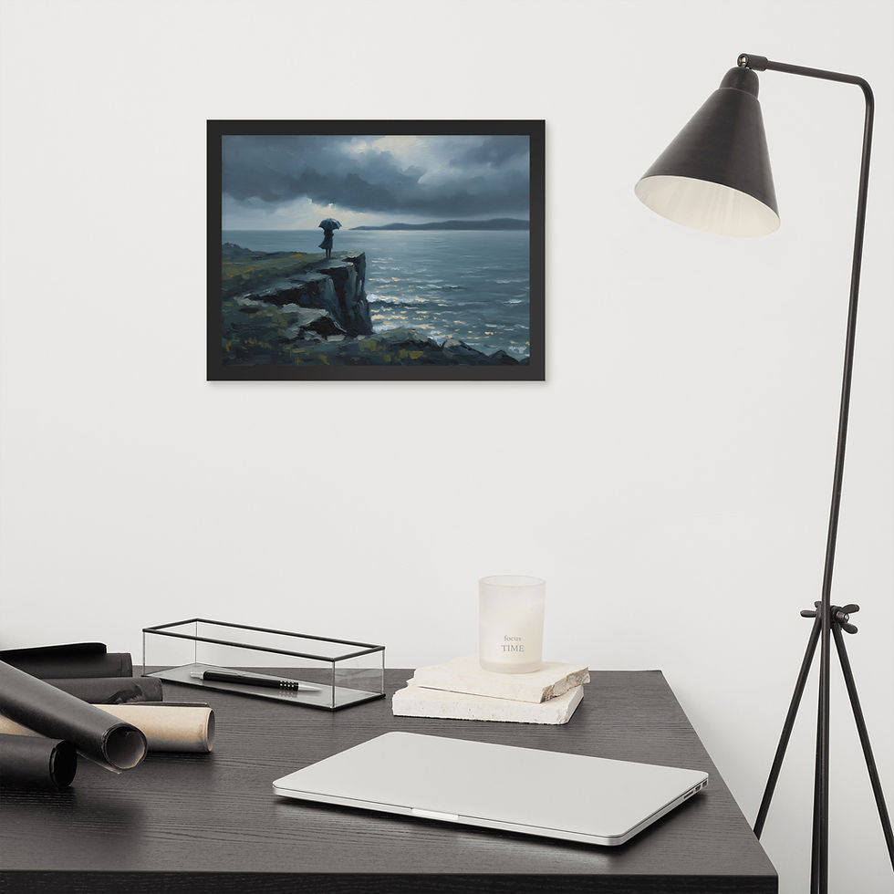 Thumbnail: Gaze out to Sea Vintage Art Print
