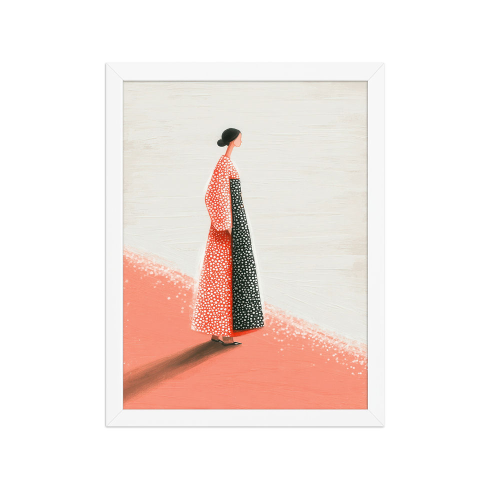 Thumbnail: Eclectic Framed Gouache Art - A Splash of Color