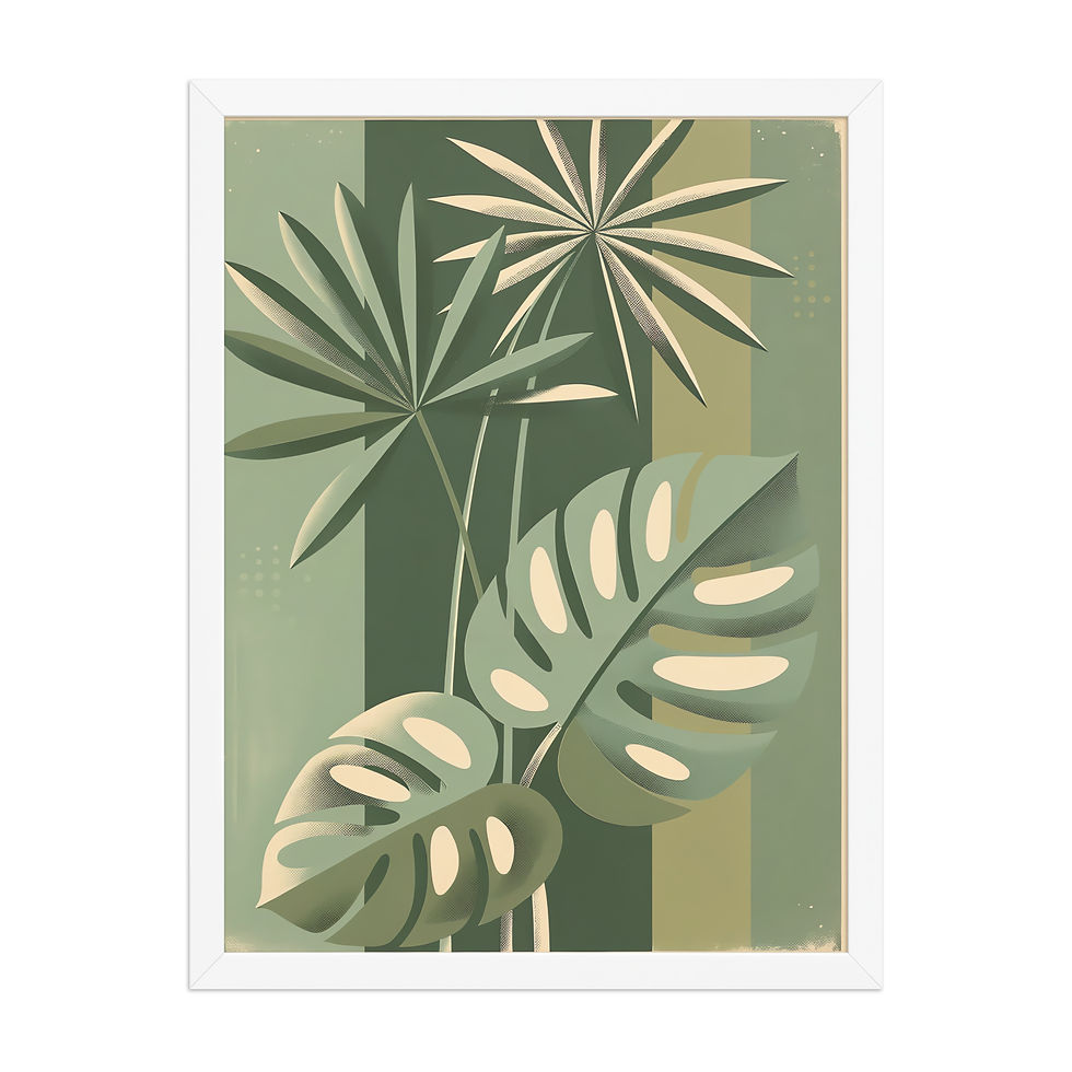 Thumbnail: Art Nouveau Fronds Framed Wall Art