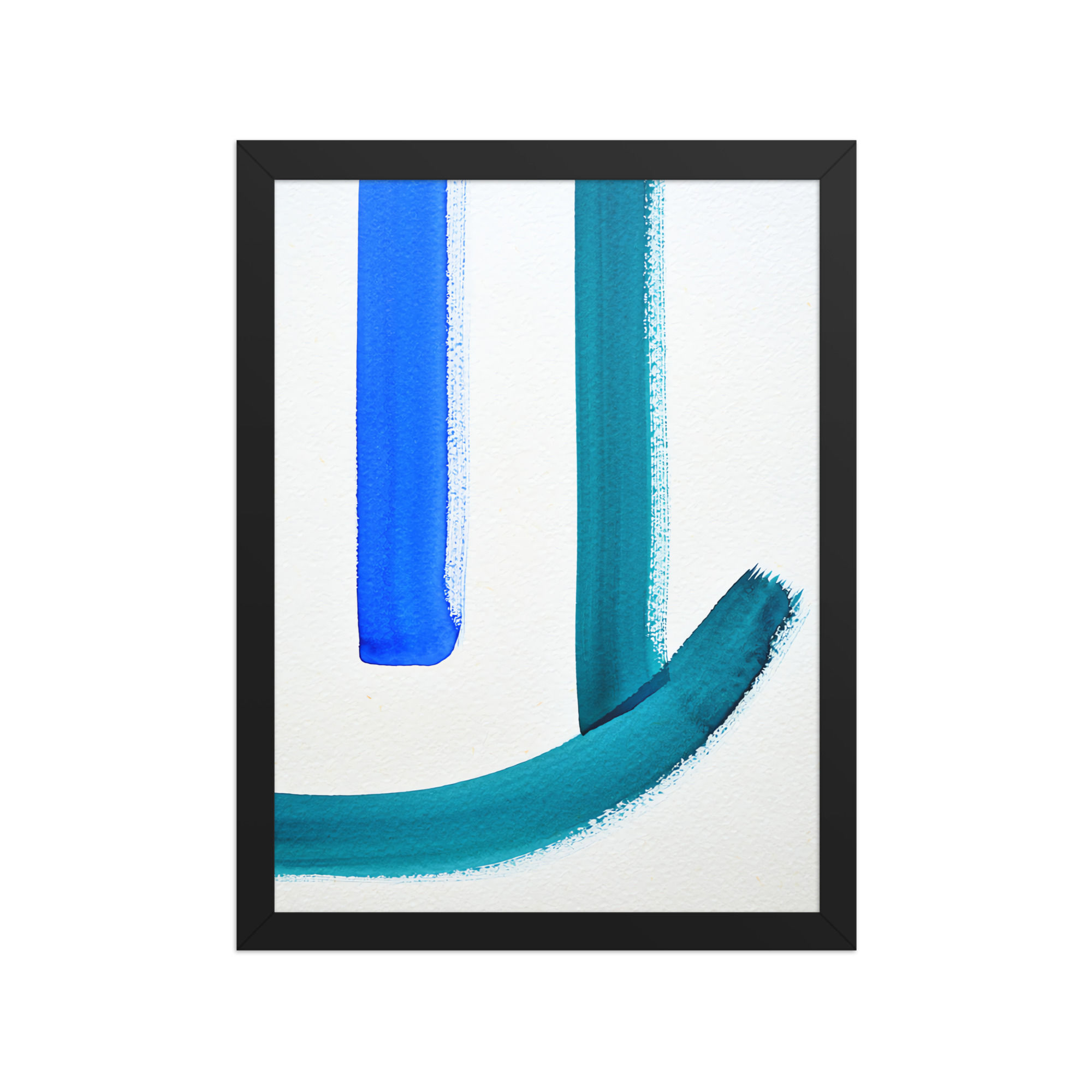 Blue Verticals Minimalist Art Print
