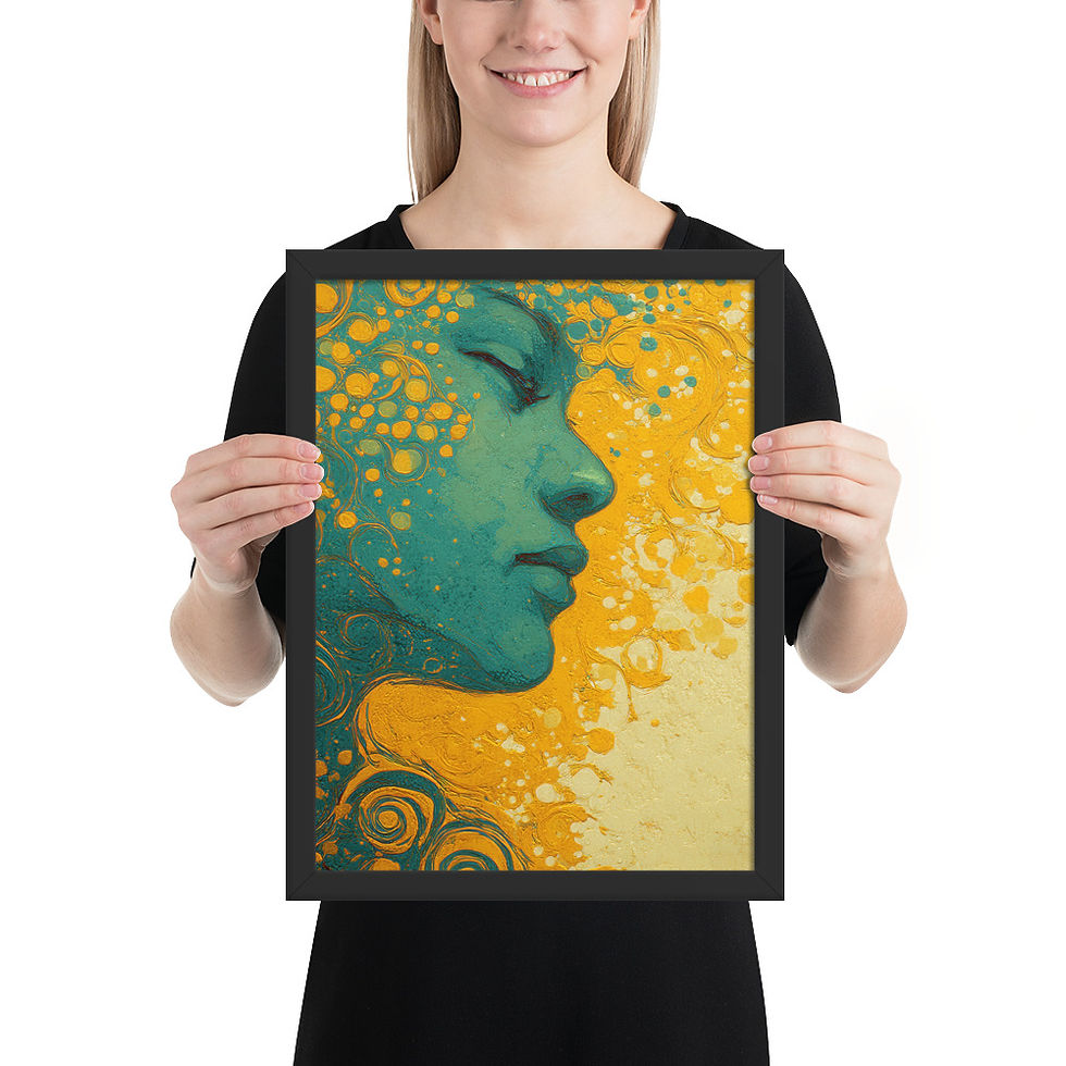 Thumbnail: Maximalist Portrait of a Woman in Green and Yellow 