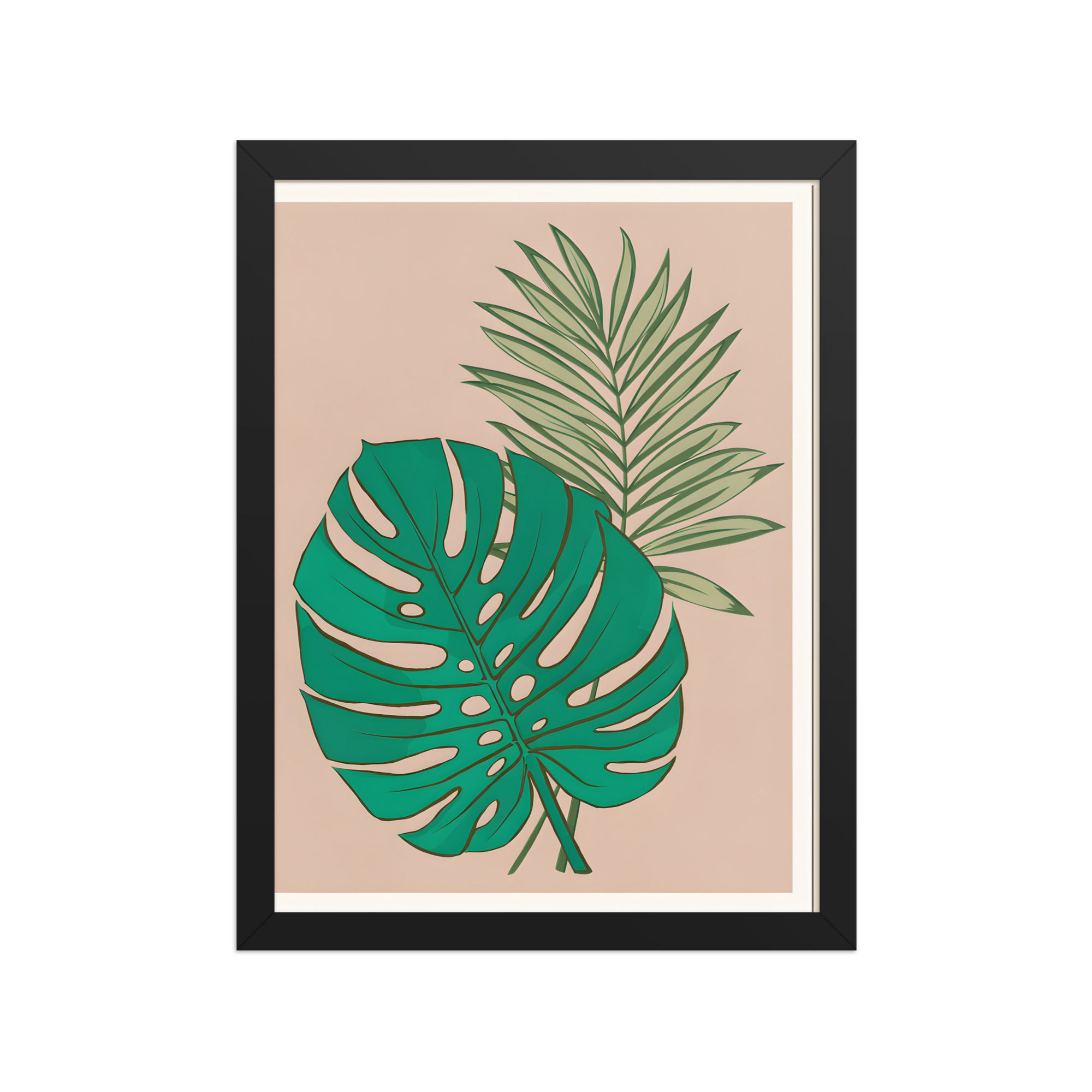 Leaf Fronds Art Print Framed