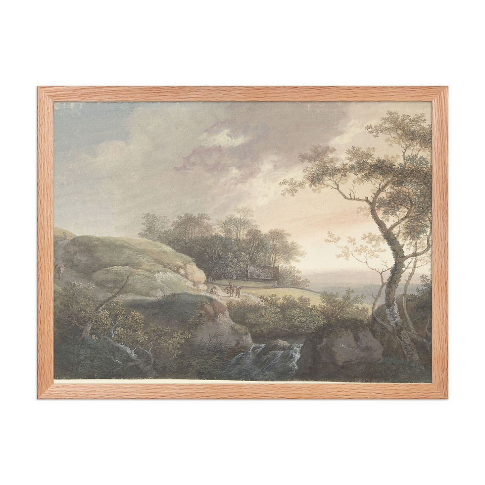 Thumbnail: Trees by the River Framed Vintage Wall Art