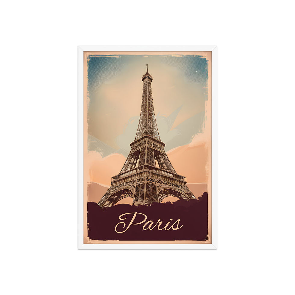 Thumbnail: Looking up at the Eiffel Tower Modern Travel Art