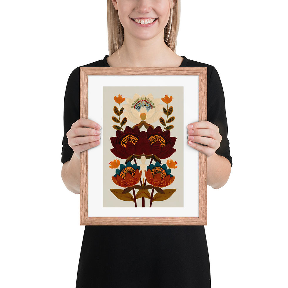 Thumbnail: Vibrant Wildflowers: Scandinavian Folk Art Dreams