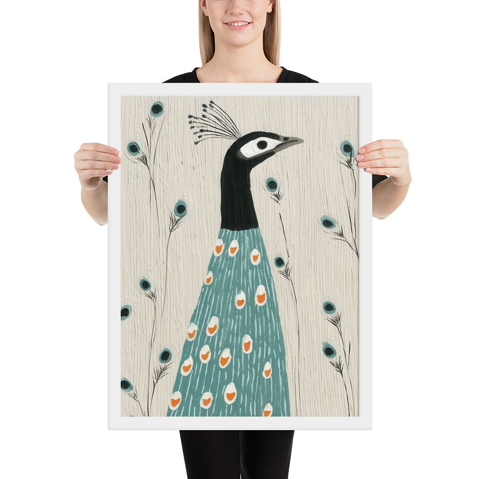 Thumbnail: Trendy Framed Gouache Art