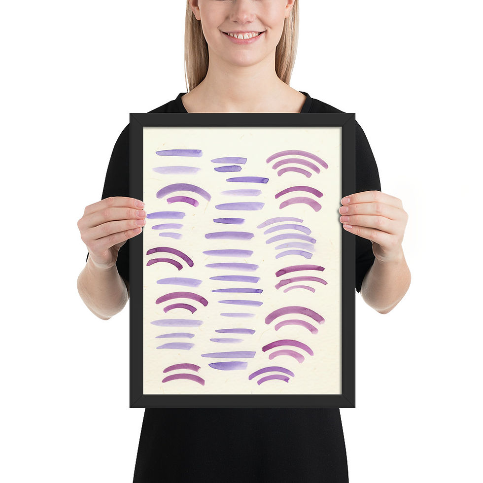 Thumbnail: Lines in Ink and Wash Art Print