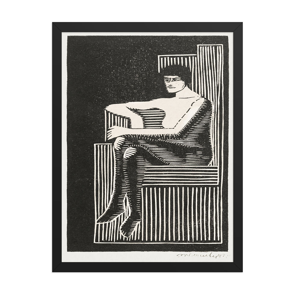Thumbnail: Art Deco Black and White Art Print