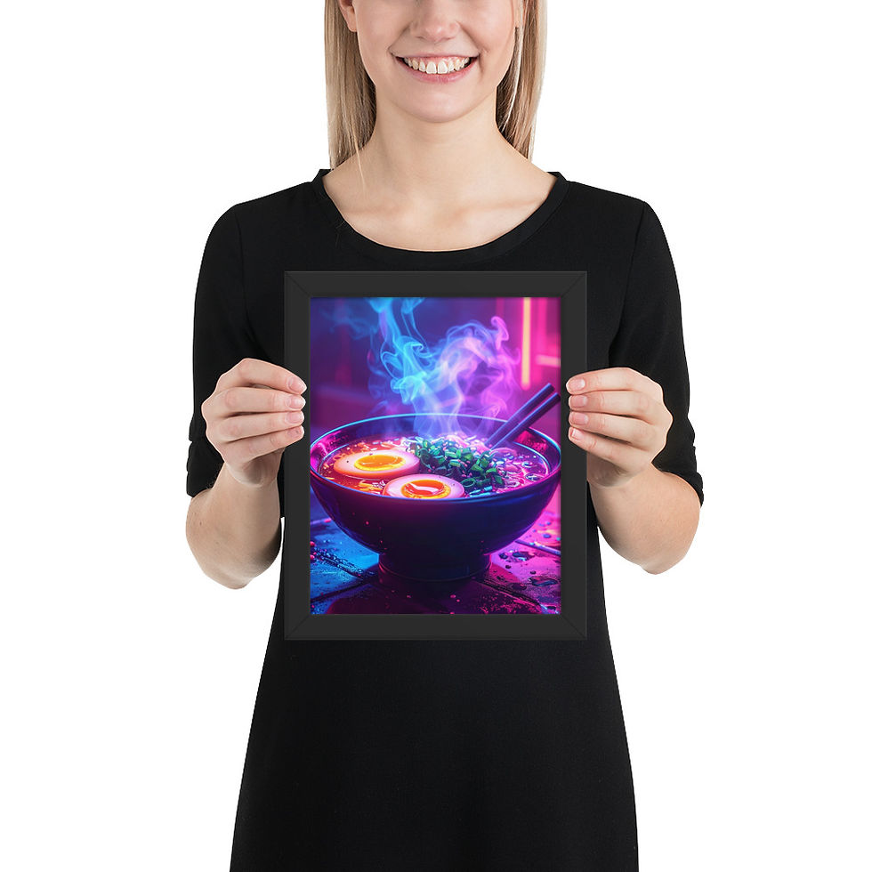 Thumbnail: Neon Ramen Bowl Wall Art