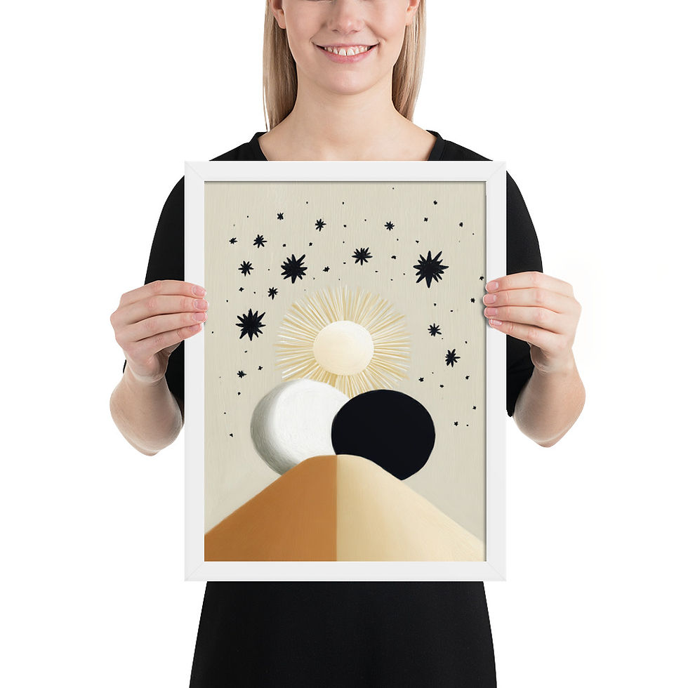 Thumbnail: Framed Gouache Art for Home