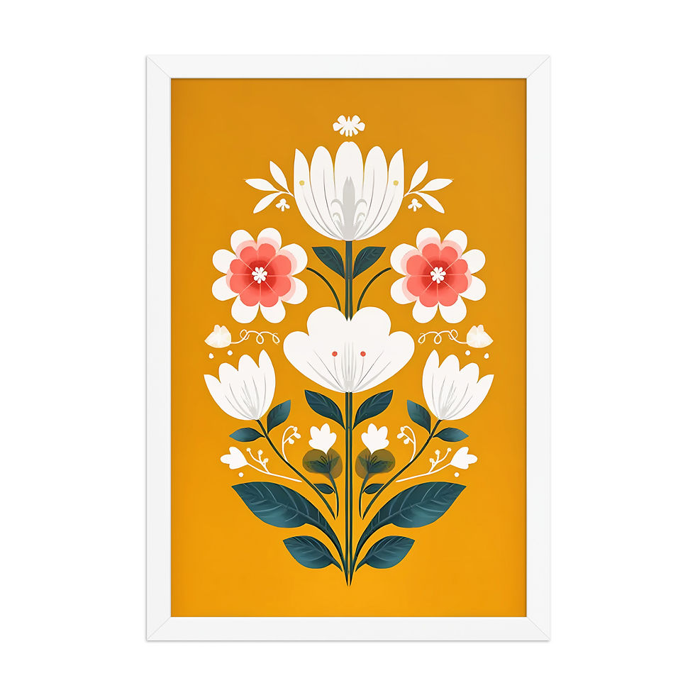 Thumbnail: Scandinavian Botanical Folk Art - Nature-Inspired Wall Decor
