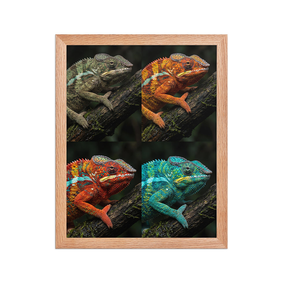 Thumbnail: Close up Chameleon Framed Wall Art