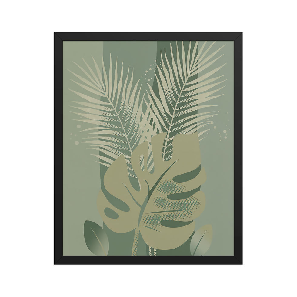 Thumbnail: Minimalist Leaves and Fronds Mid-century Art Style