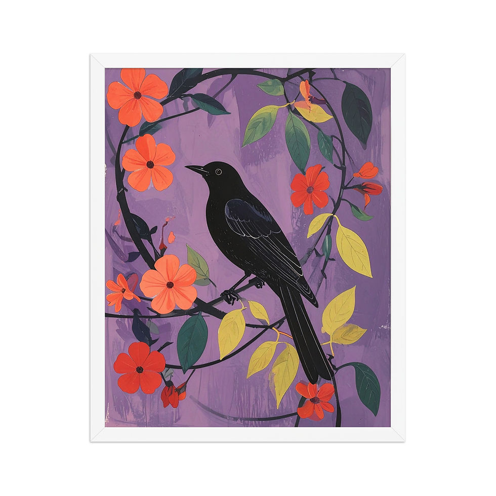 Thumbnail: Purple and Bird Wall Art