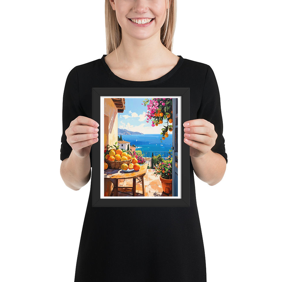 Thumbnail: Citrus Window Art Print for Kitchen