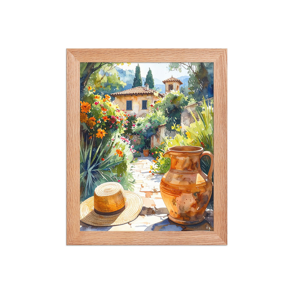 Thumbnail: Hat and Villa Art Print