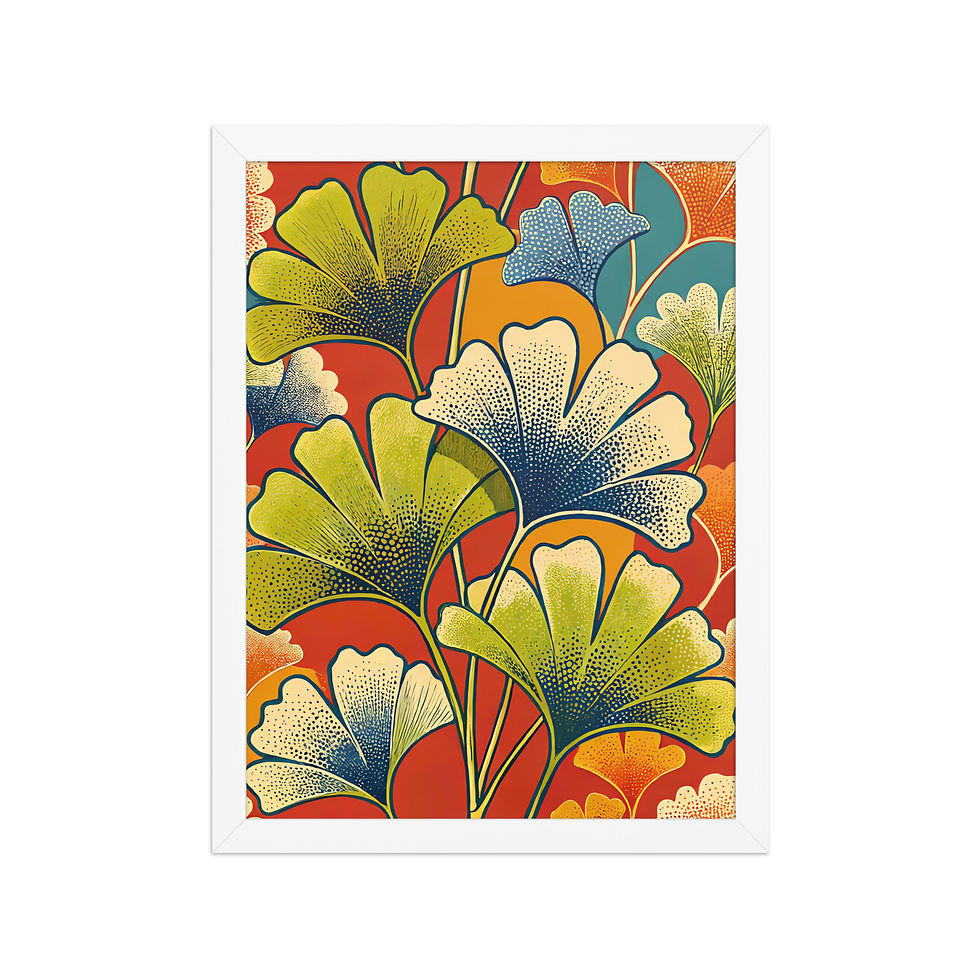 Thumbnail: Gingko Explosion Pointilist Japanese Art
