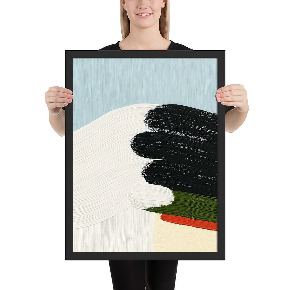 Thumbnail: Trendy Framed Gouache Art