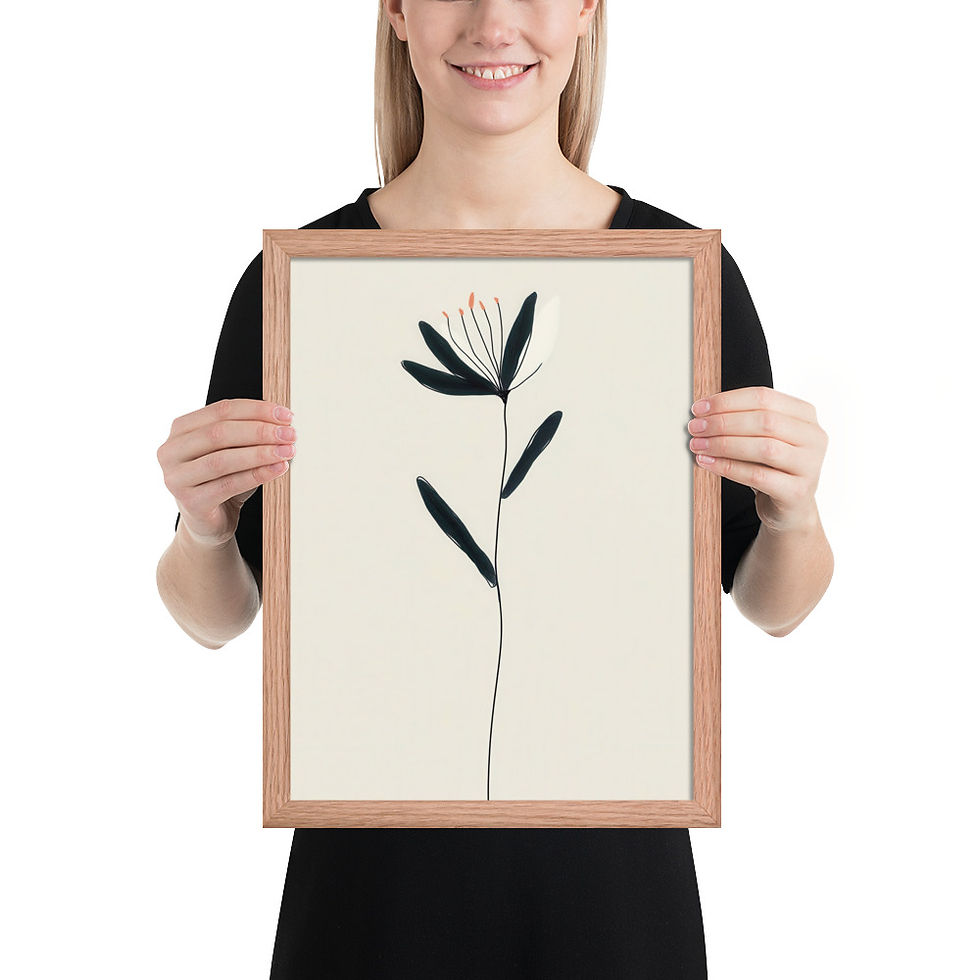 Thumbnail: Eclectic Framed Gouache Art - A Splash of Coloramed poster
