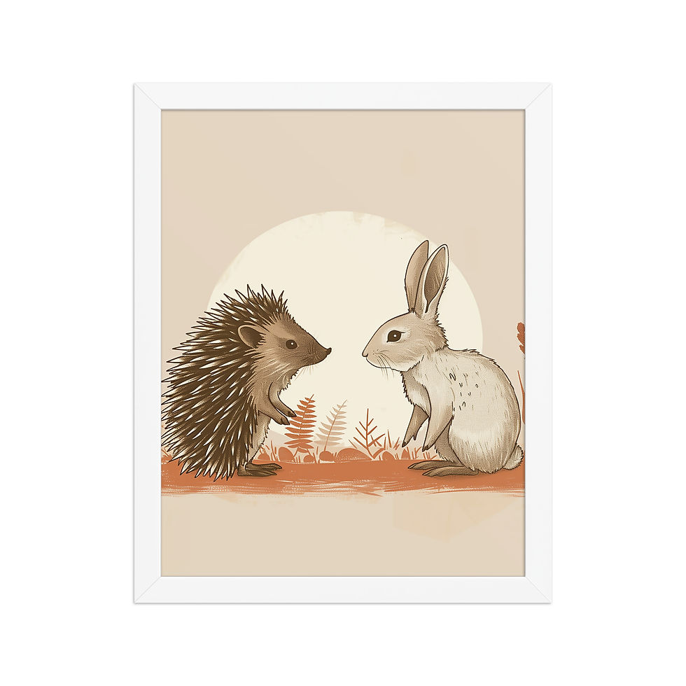 Thumbnail: Friends | Whimsical Framed Nursery Prints for Kids' Rooms | Adorable Wall Art