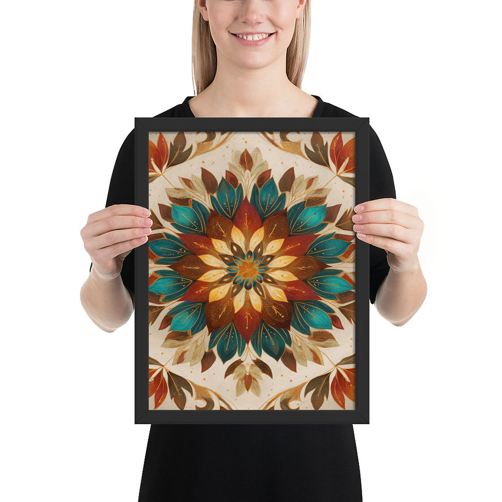 Thumbnail: Framed Geometric Boho Art – Trendy Decor Piece