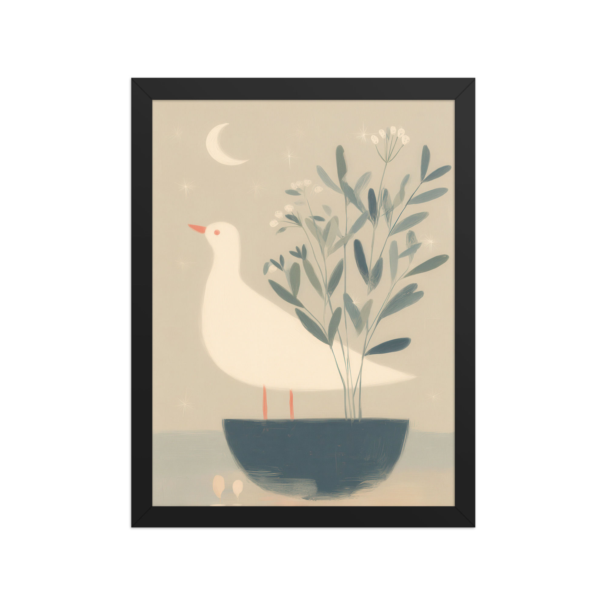 Dove Gouache Inspired Art Print 