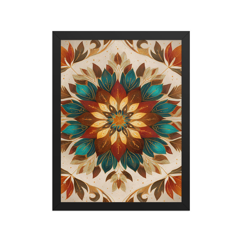 Thumbnail: Framed Geometric Boho Art – Trendy Decor Piece