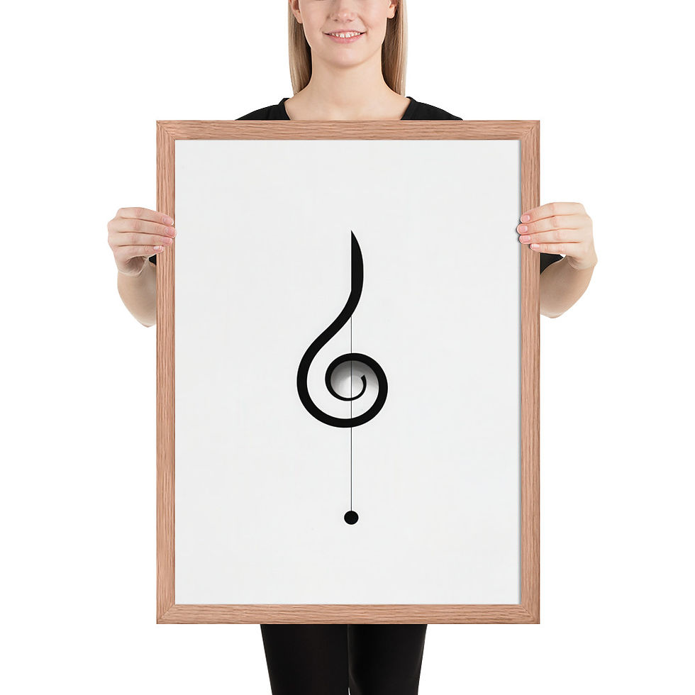 Thumbnail: Music Note Art Print Simple