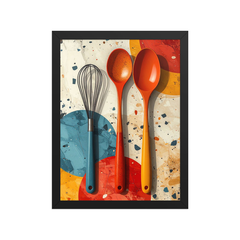 Thumbnail: Colorful Kitchen Utensil Wall Art