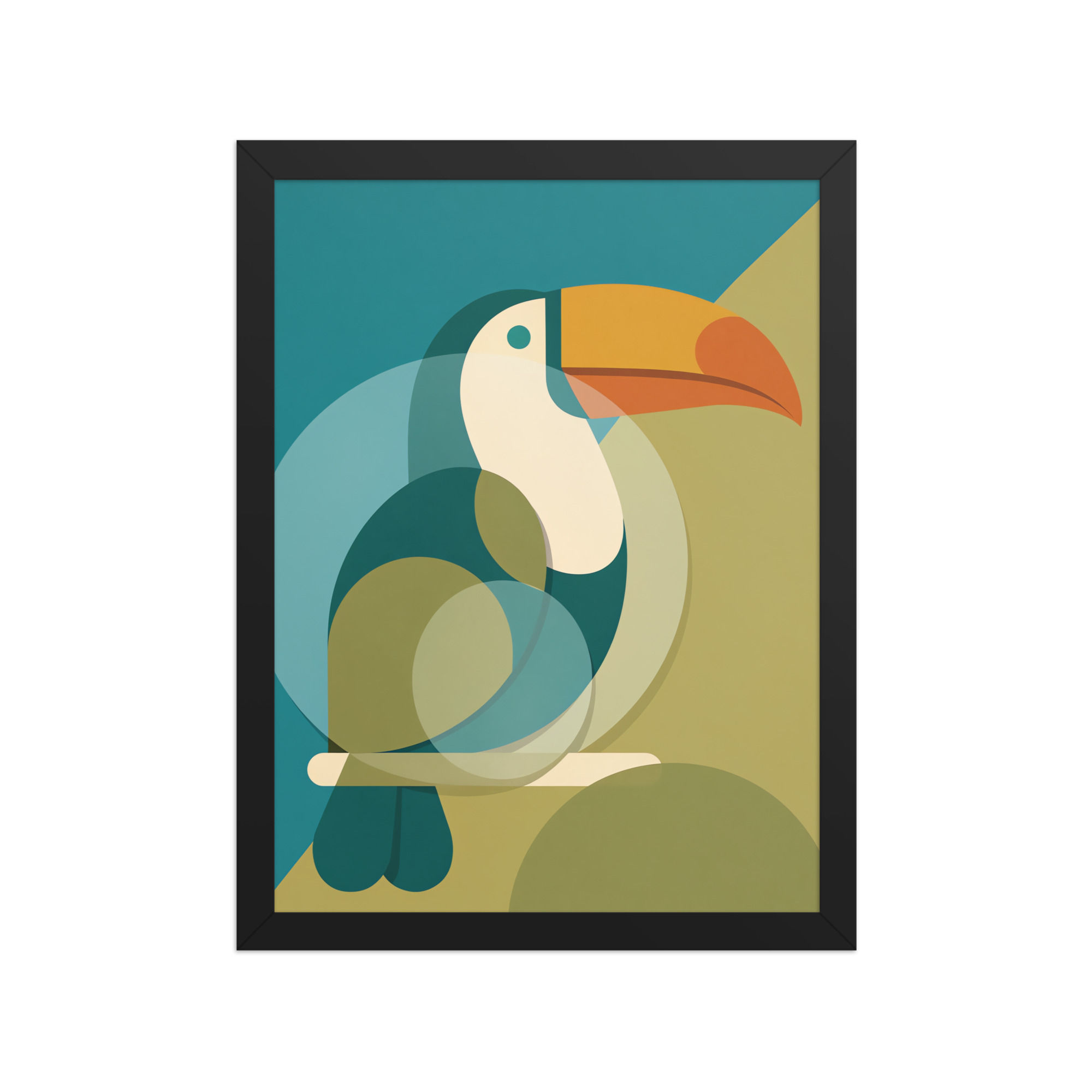 Toucan in Mid Century Modern Art Style