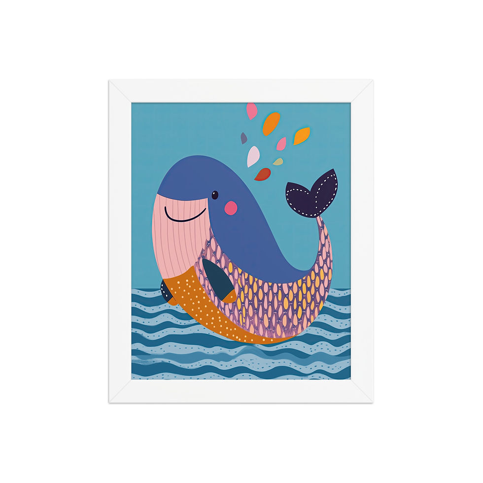 Thumbnail: Whale of a time | Children's Bedroom | Nursery Wall Art