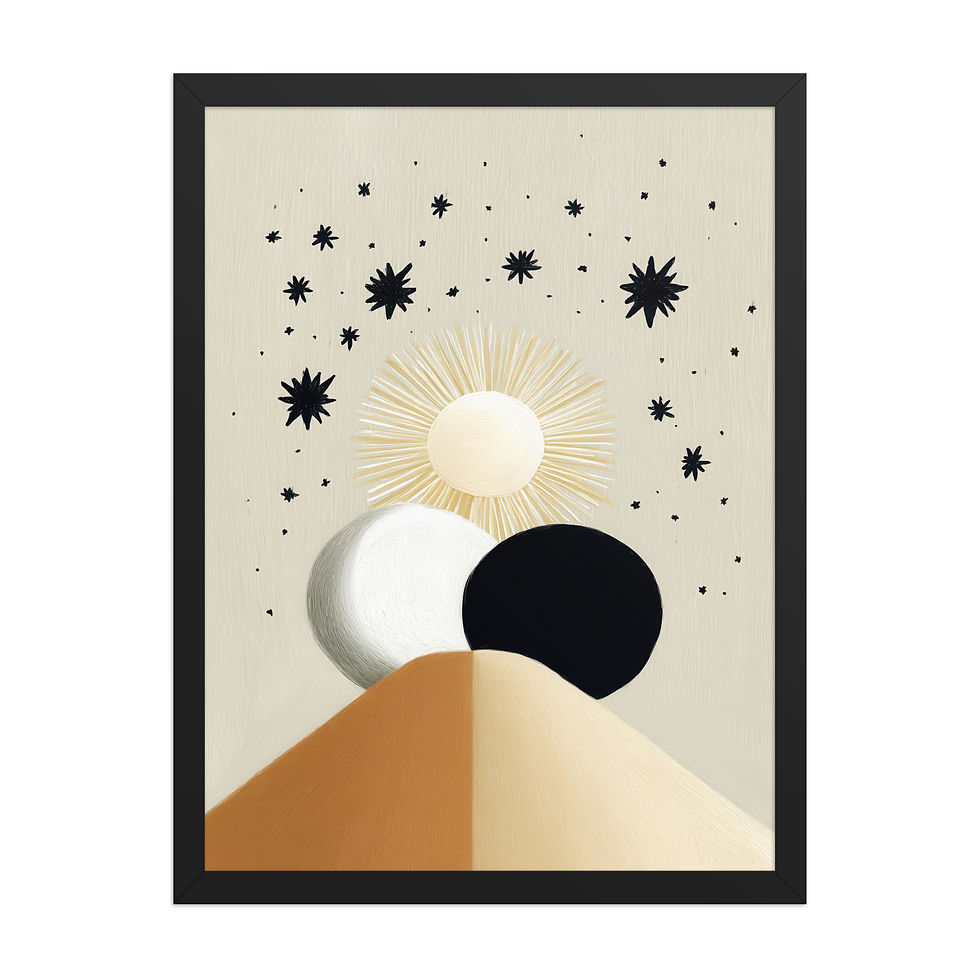 Thumbnail: Framed Gouache Art for Home