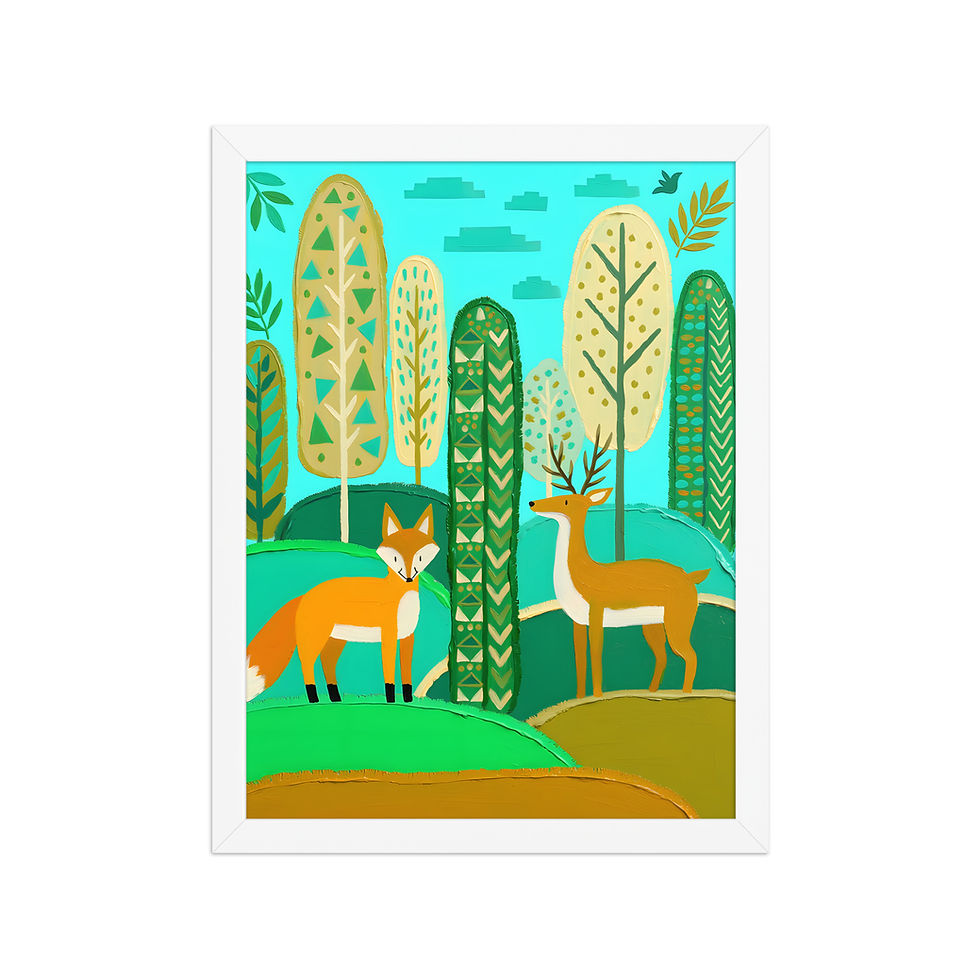 Thumbnail: Forest Friends Nursery Art Print